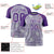 Custom Gray Purple Personalized Line Pattern Performance T-Shirt