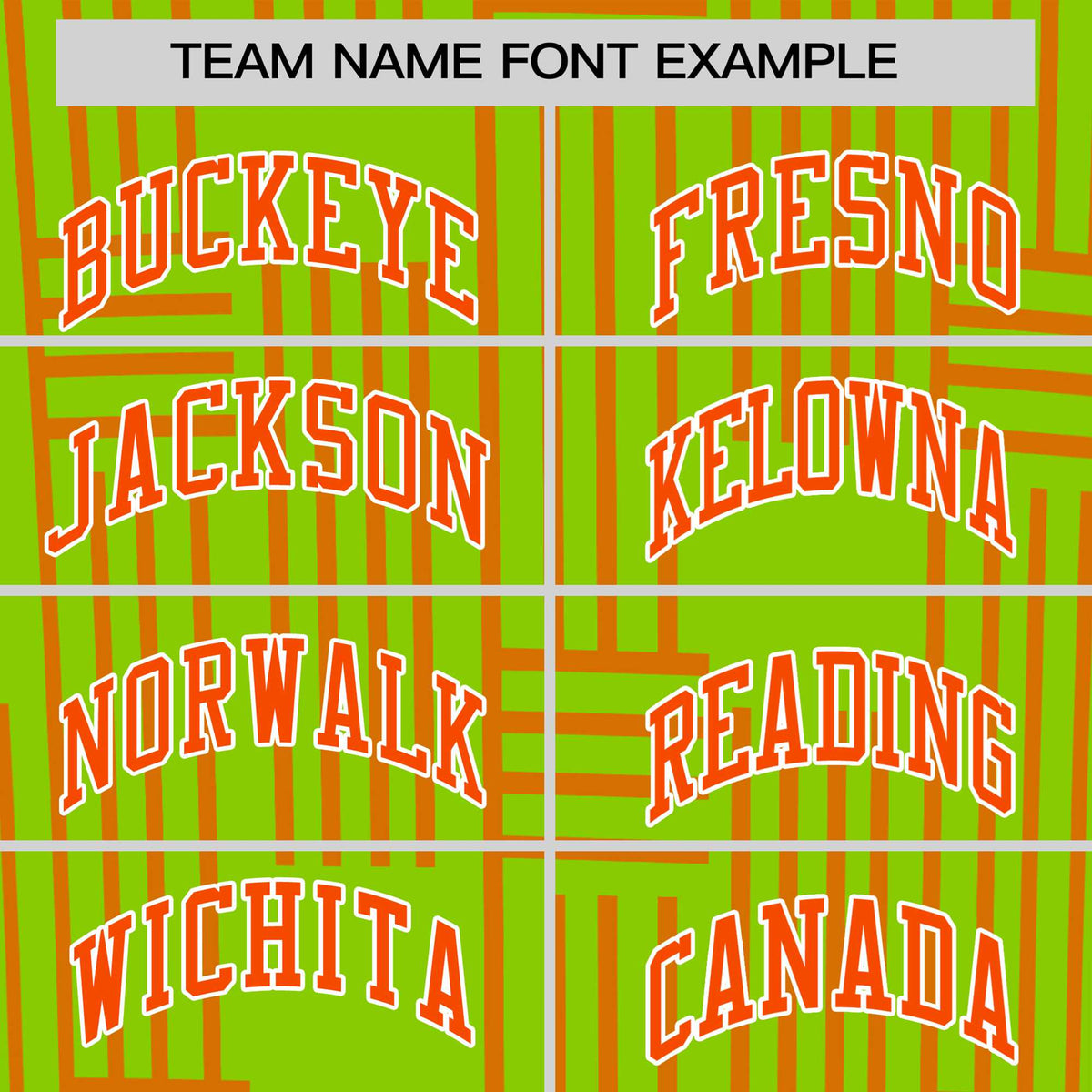 Custom Neon Green-Orange Personalized Line Pattern Performance T-Shirt