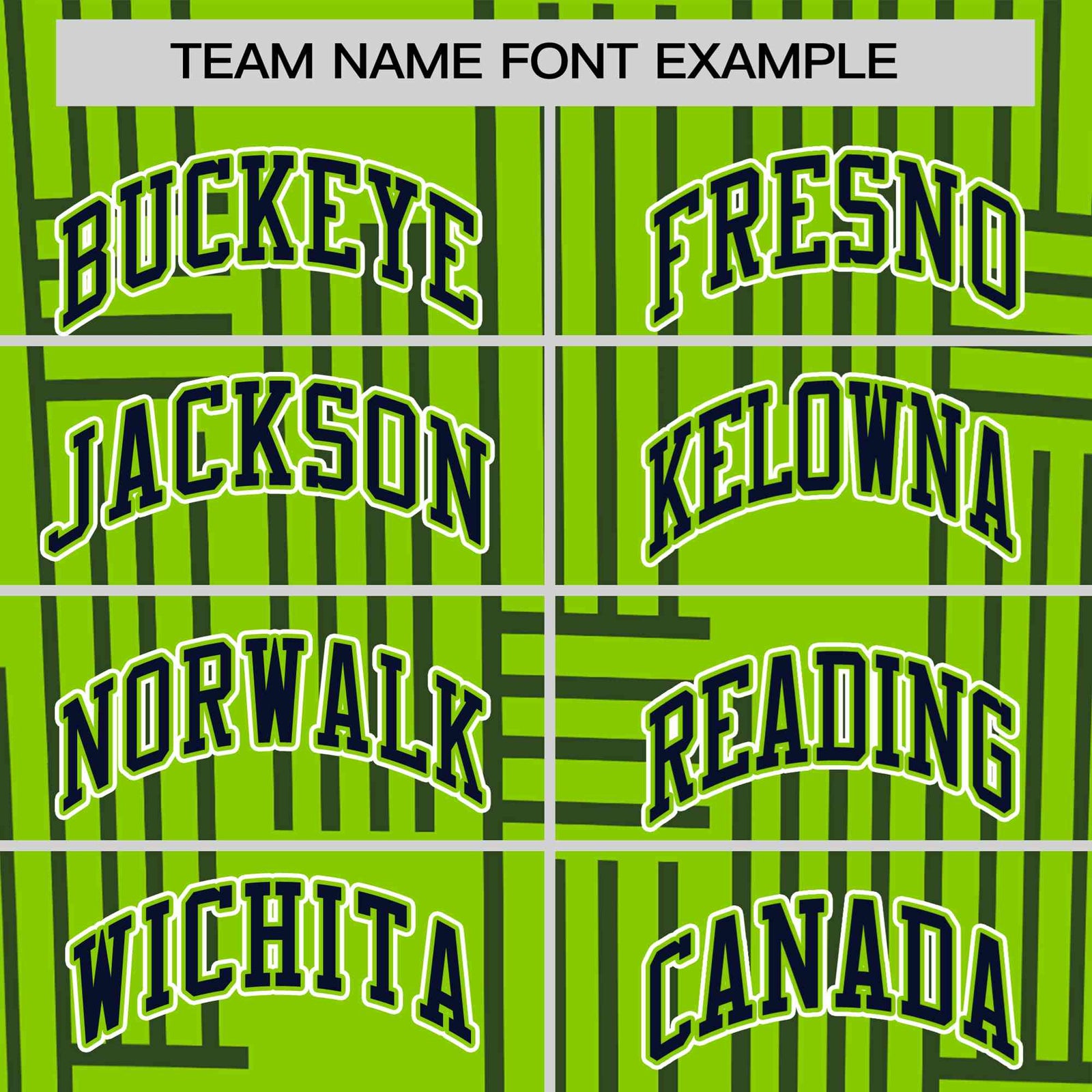 Custom Neon Green-Navy Personalized Line Pattern Performance T-Shirt