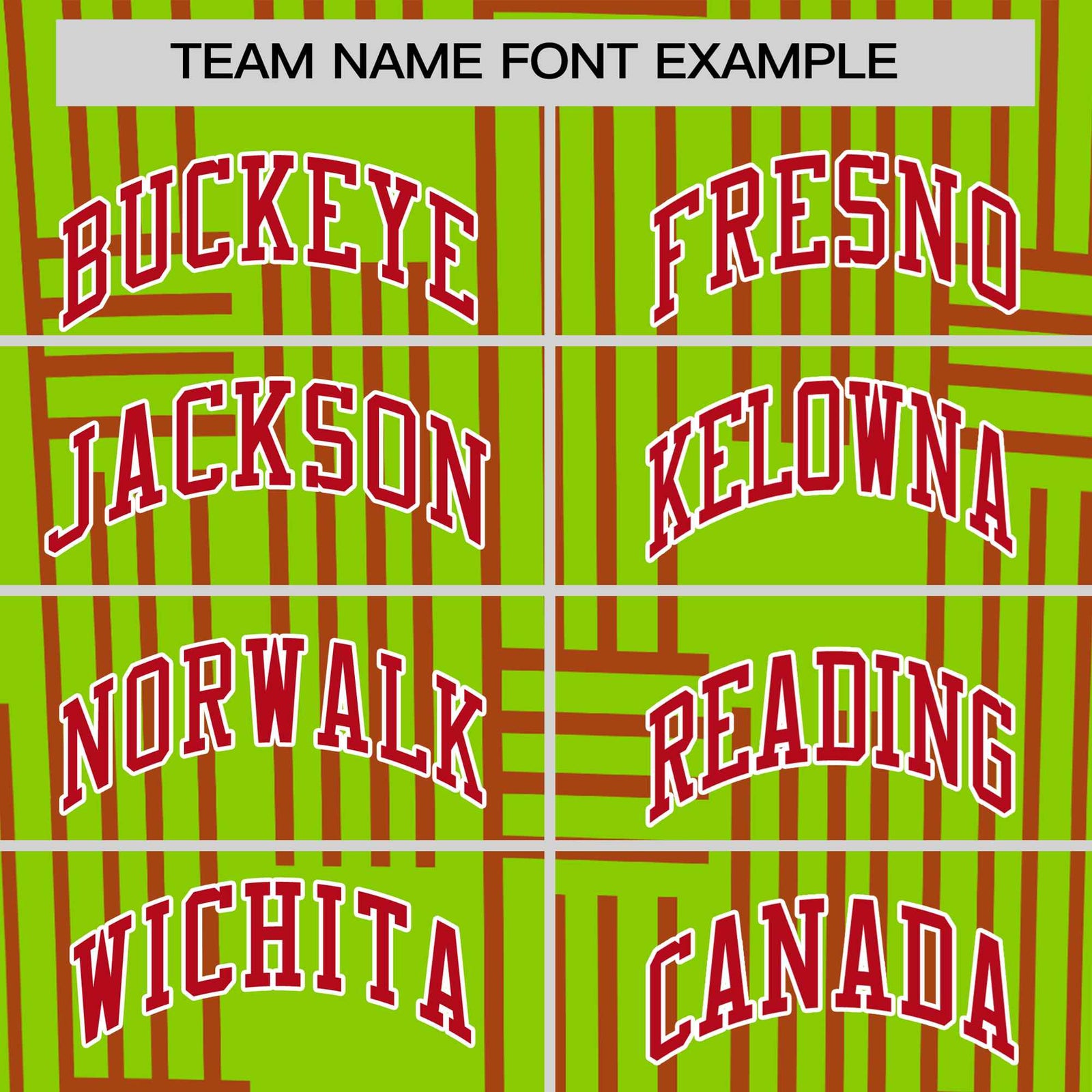 Custom Neon Green-Red Personalized Line Pattern Performance T-Shirt