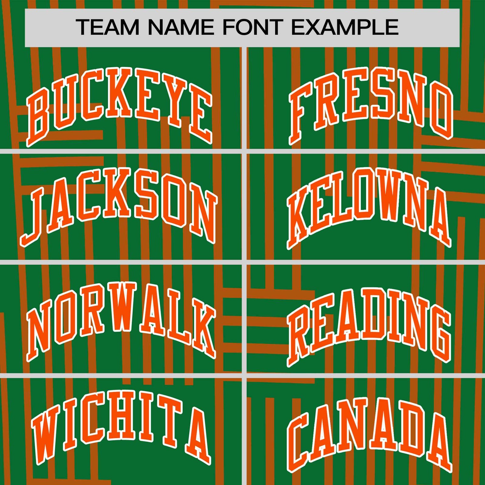 Custom Kelly Green-Orange Personalized Line Pattern Performance T-Shirt