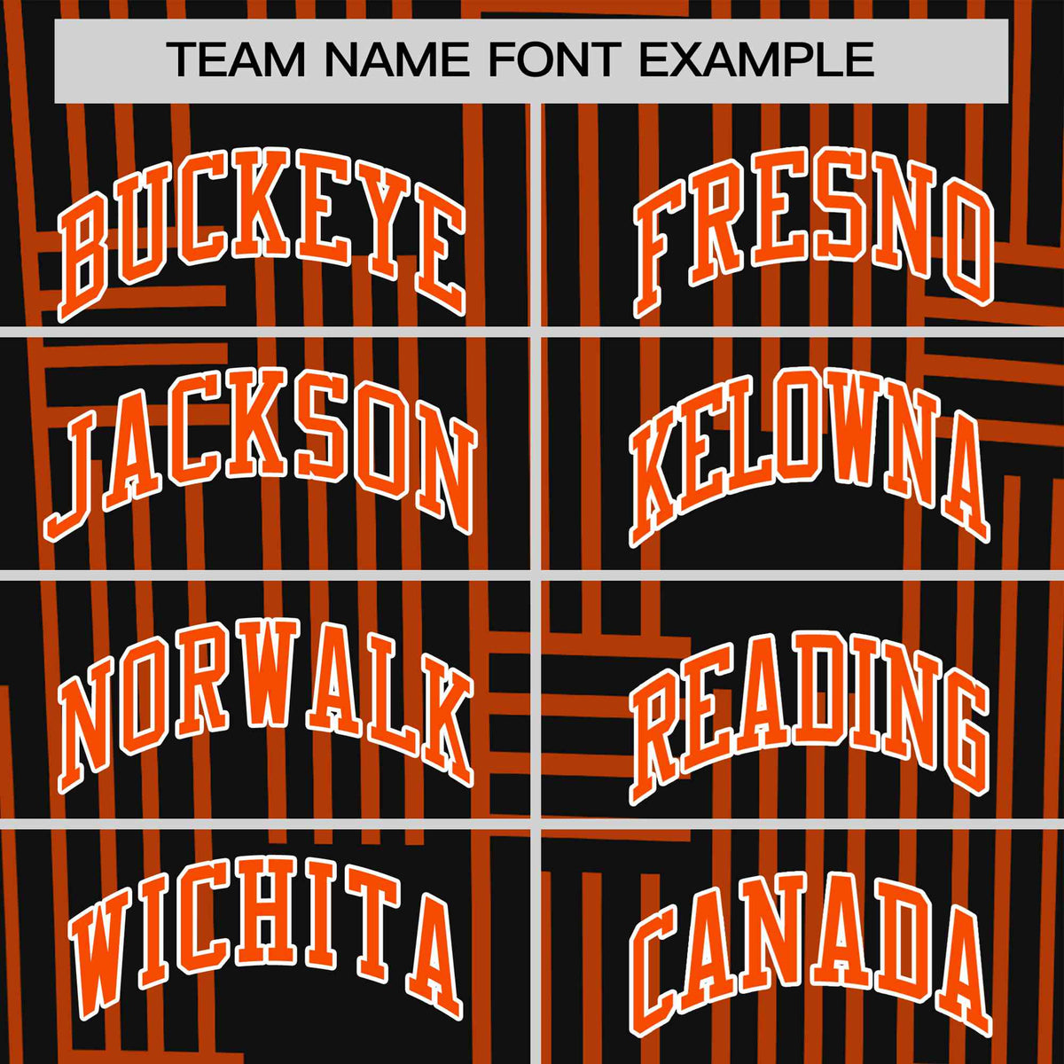 Custom Black Orange Personalized Line Pattern Performance T-Shirt