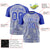 Custom Gray-Royal Blue Personalized Line Pattern Performance T-Shirt