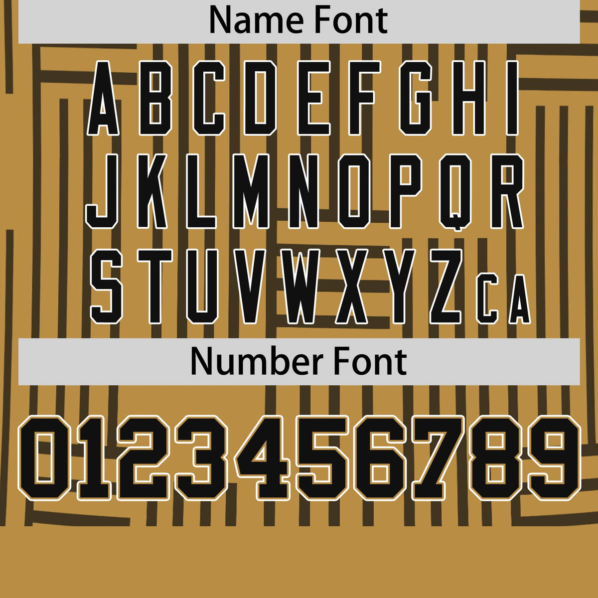 Custom Gold Black Personalized Line Pattern Performance T-Shirt