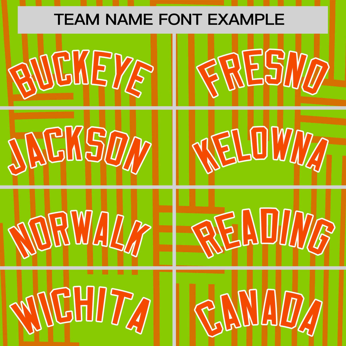 Custom Neon Green-Orange Personalized Line Pattern Performance T-Shirt