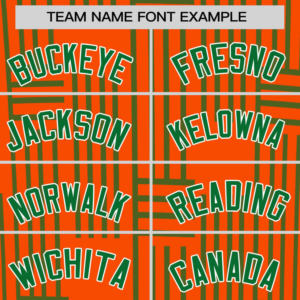 Custom Orange-Kelly Green Personalized Line Pattern Performance T-Shirt