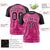 Custom Pink Black Personalized Line Pattern Performance T-Shirt