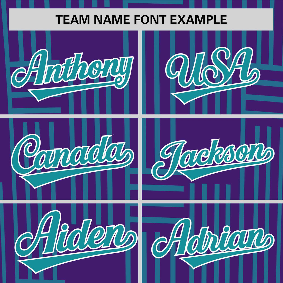 Custom Purple Aqua Personalized Line Pattern Performance T-Shirt