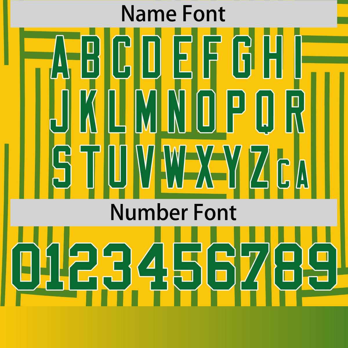 Custom Gold 01-Kelly Green Personalized Line Pattern Performance T-Shirt