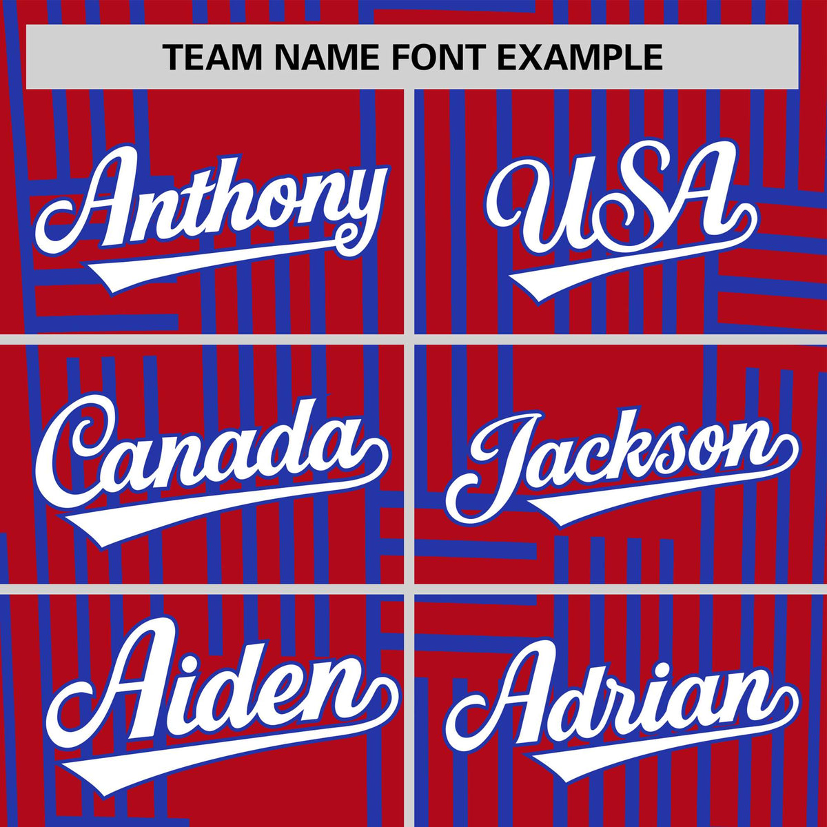 Custom Red-Royal Blue Personalized Line Pattern Performance T-Shirt