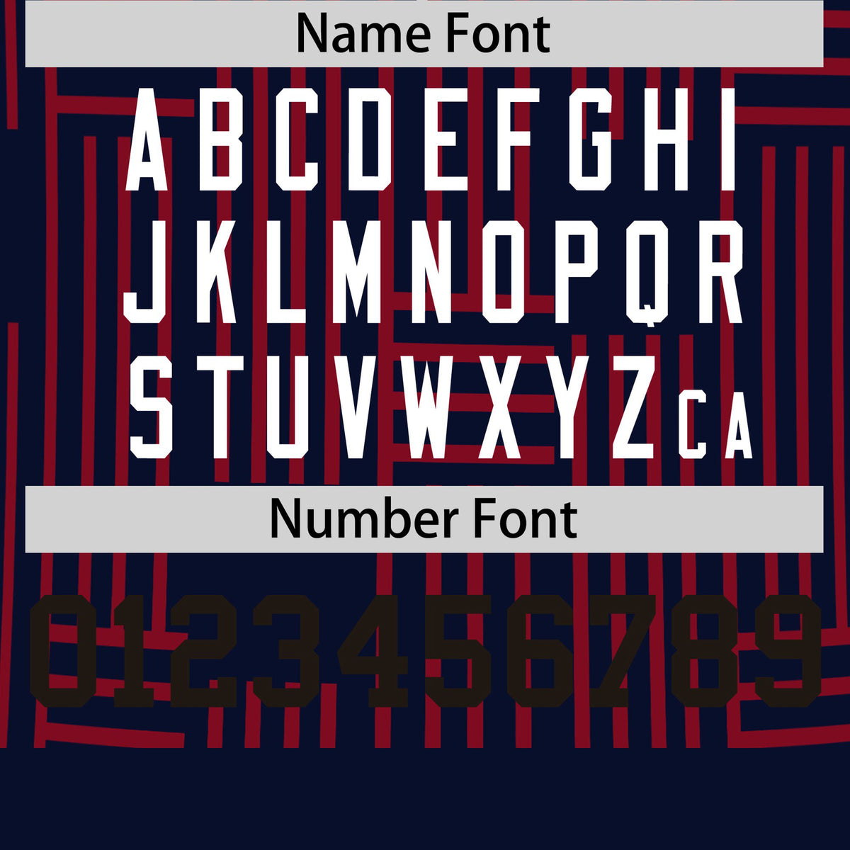 Custom Navy Red Personalized Line Pattern Performance T-Shirt