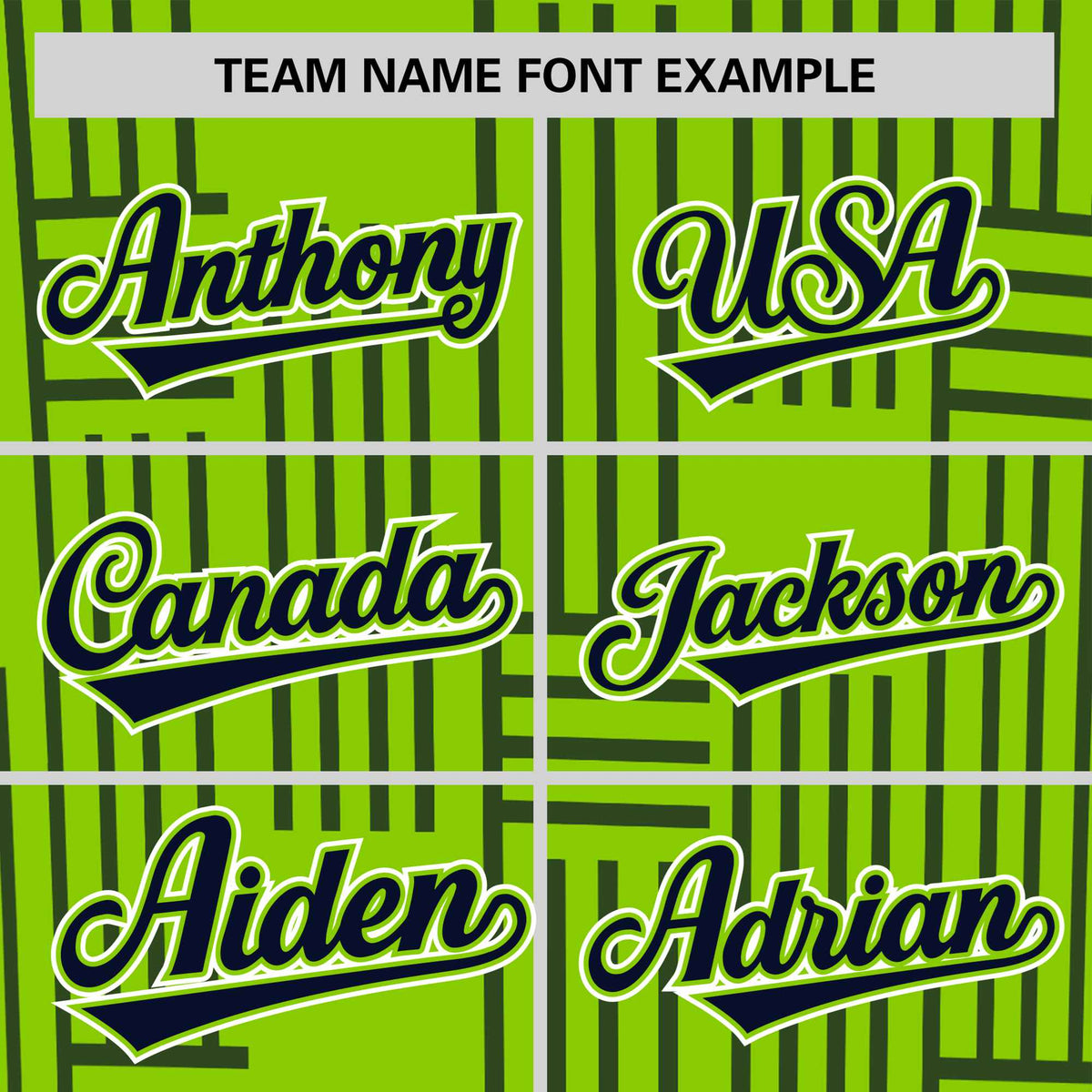 Custom Neon Green-Navy Personalized Line Pattern Performance T-Shirt