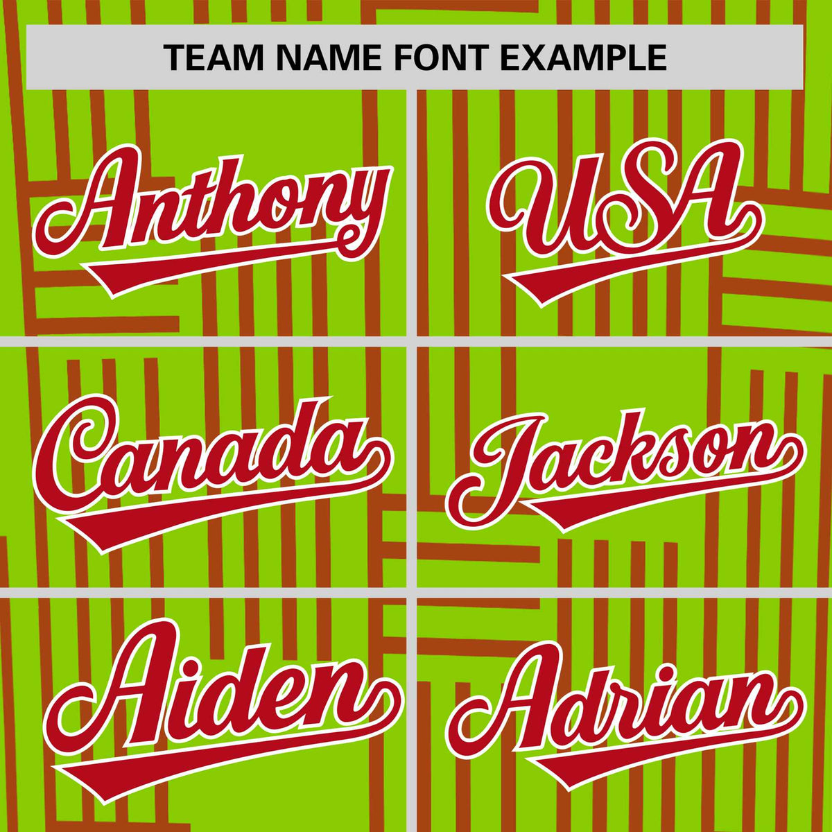 Custom Neon Green-Red Personalized Line Pattern Performance T-Shirt