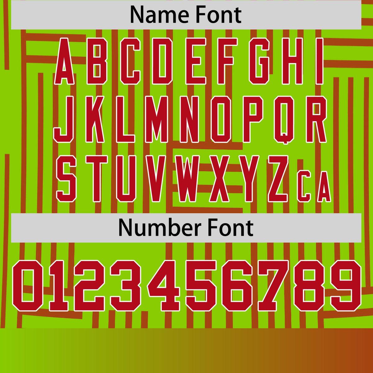 Custom Neon Green-Red Personalized Line Pattern Performance T-Shirt