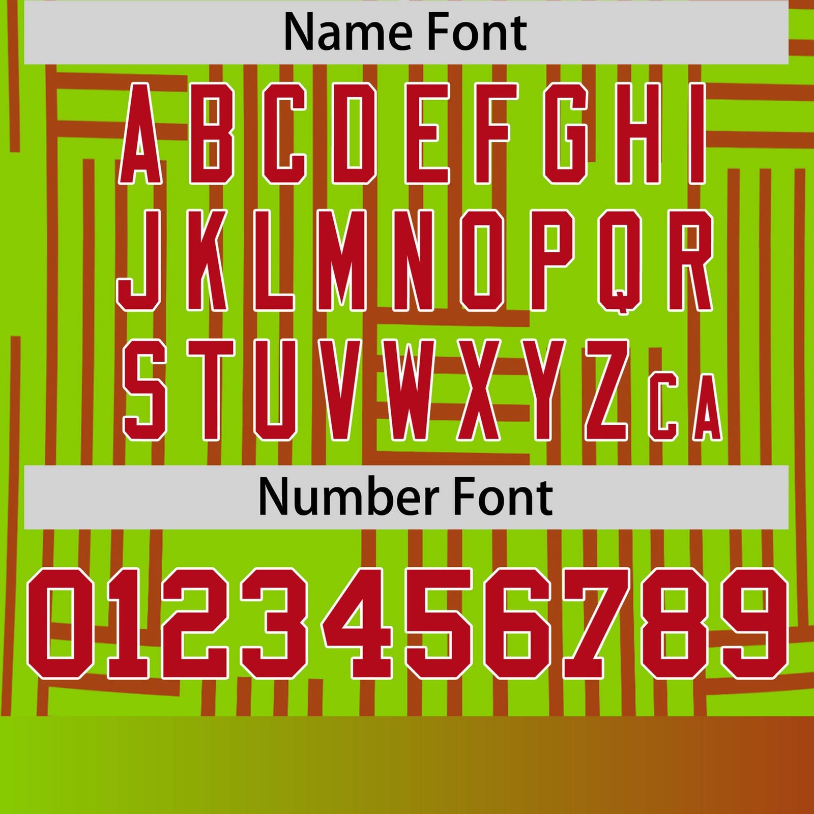 Custom Neon Green-Red Personalized Line Pattern Performance T-Shirt