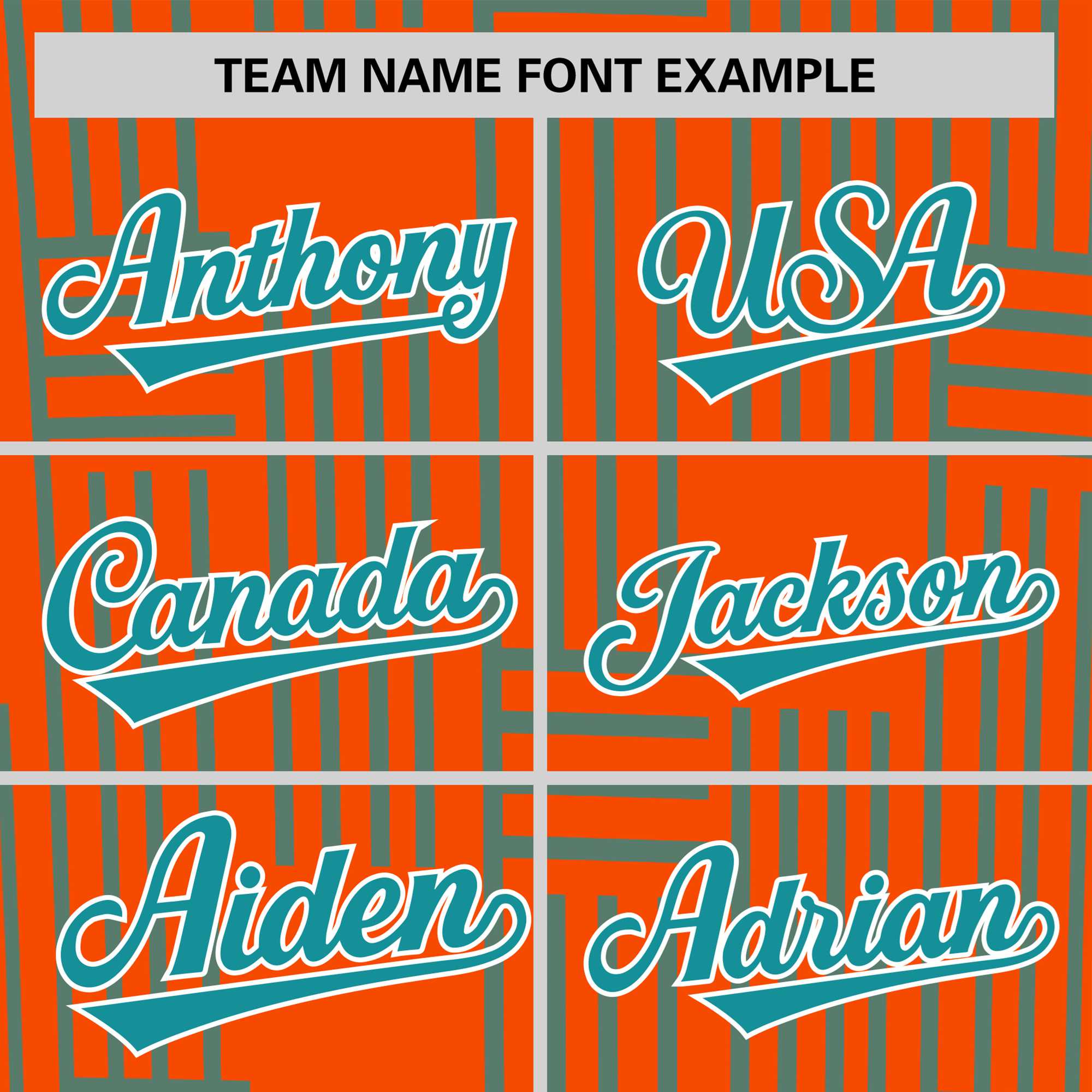 Custom Orange Aqua Personalized Line Pattern Performance T-Shirt