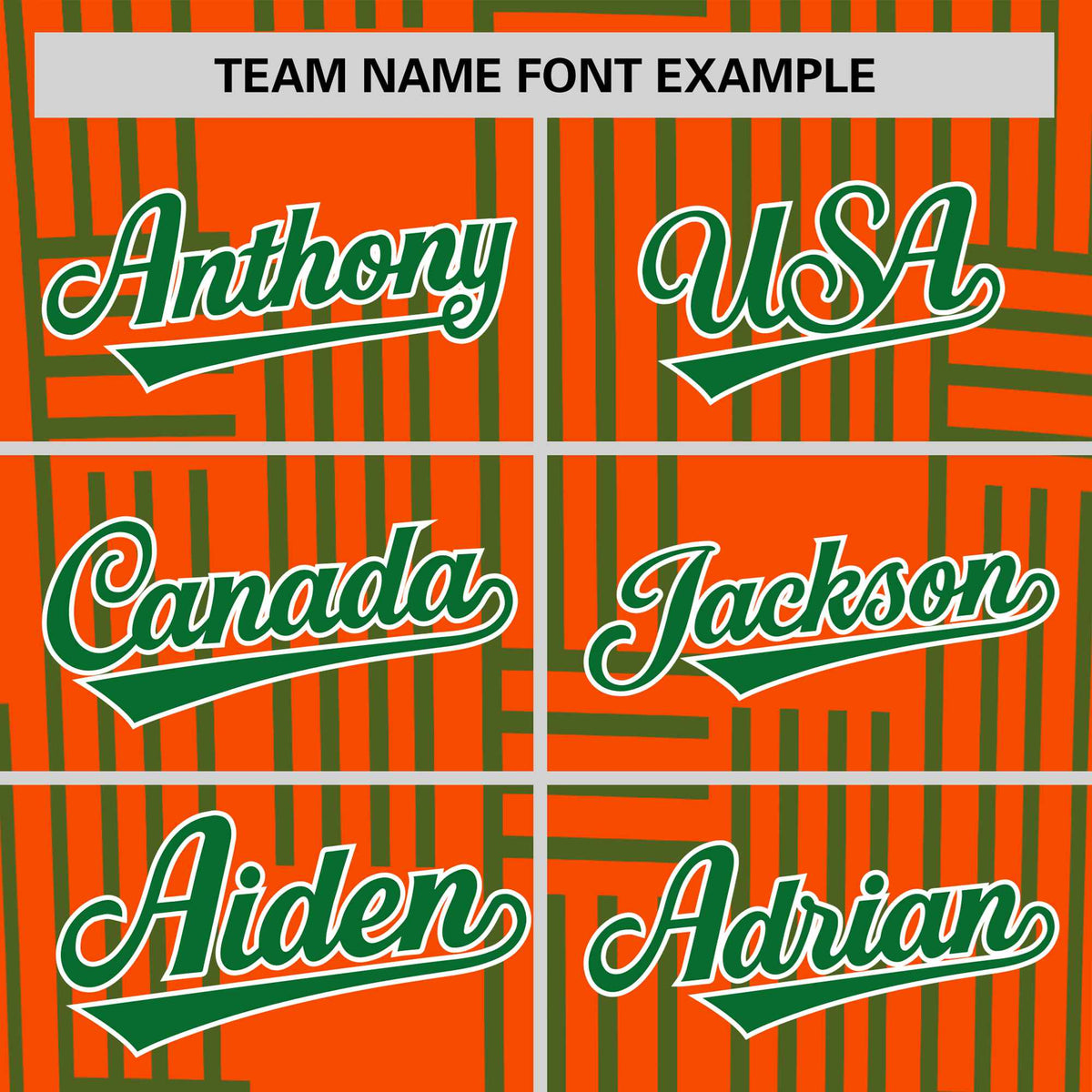 Custom Orange-Kelly Green Personalized Line Pattern Performance T-Shirt