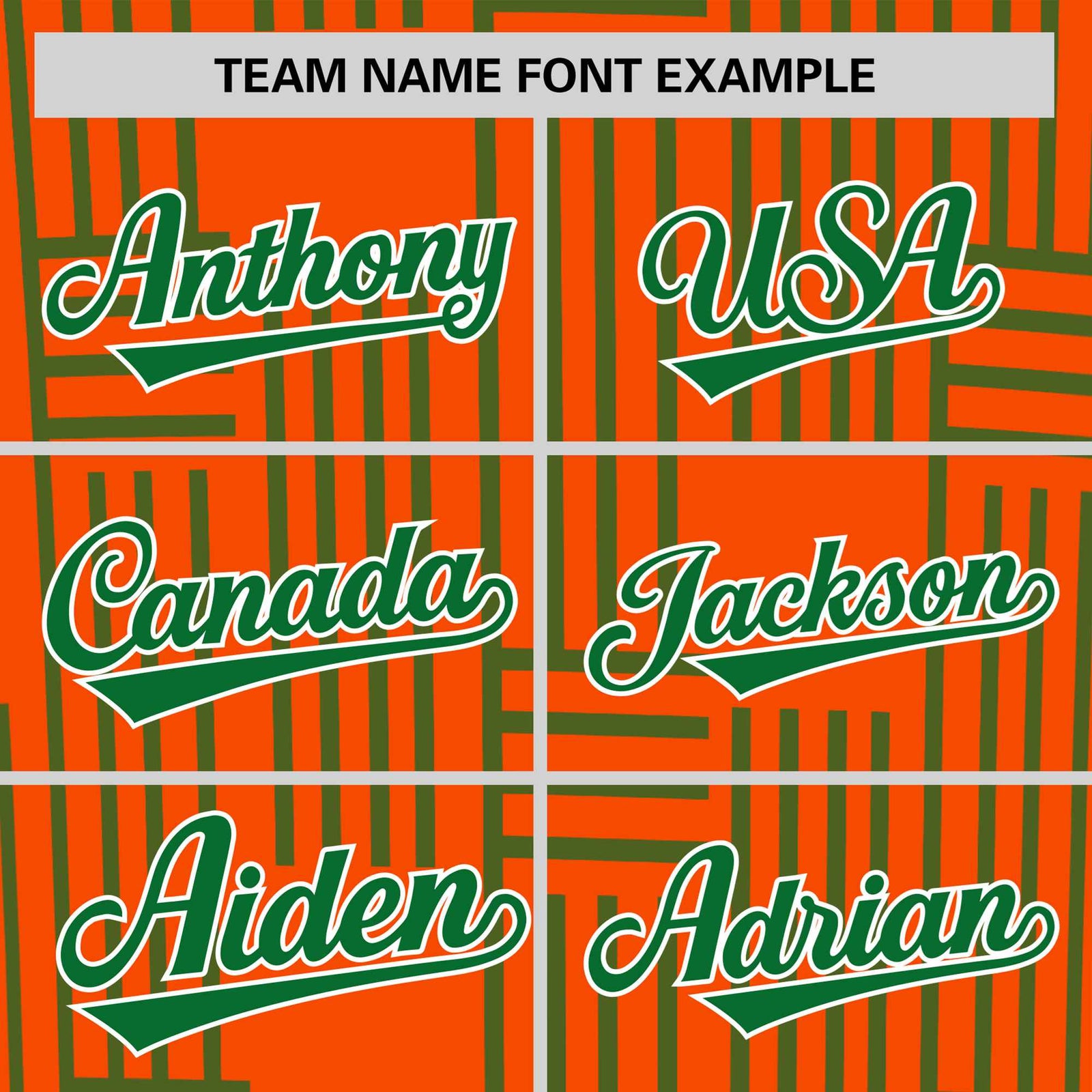 Custom Orange-Kelly Green Personalized Line Pattern Performance T-Shirt