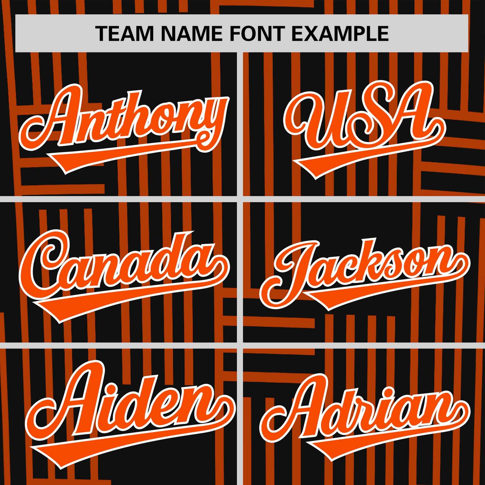 Custom Black Orange Personalized Line Pattern Performance T-Shirt