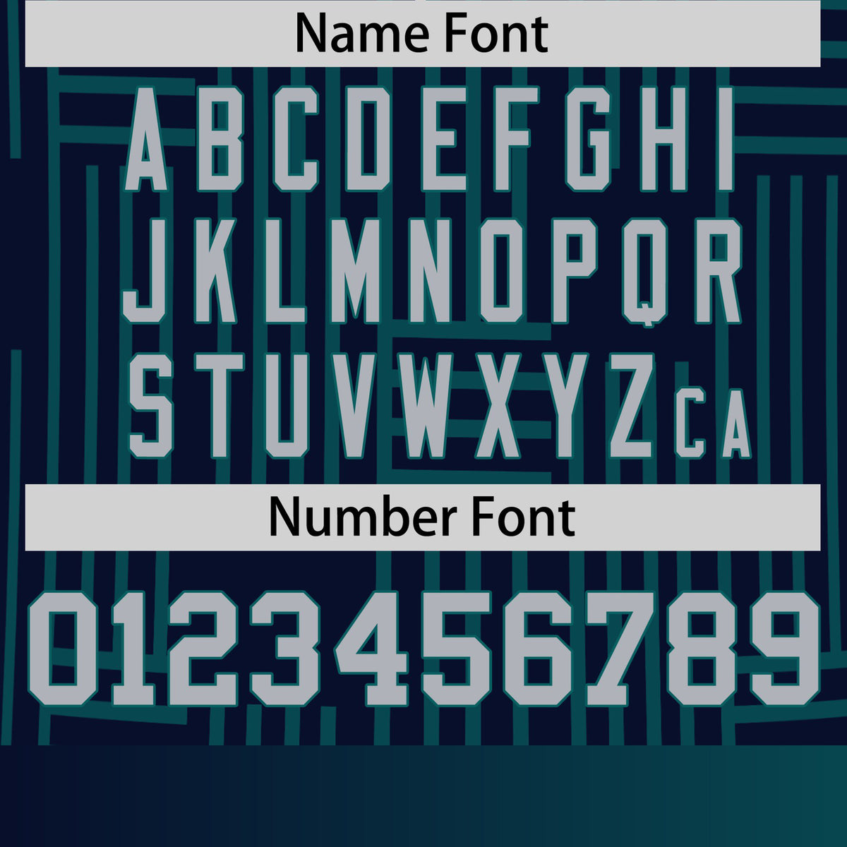 Custom Navy Aqua Personalized Line Pattern Performance T-Shirt