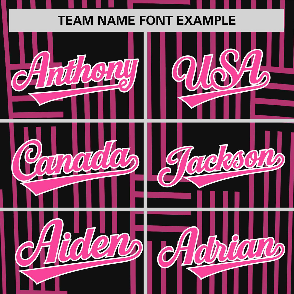 Custom Black Pink Personalized Line Pattern Performance T-Shirt