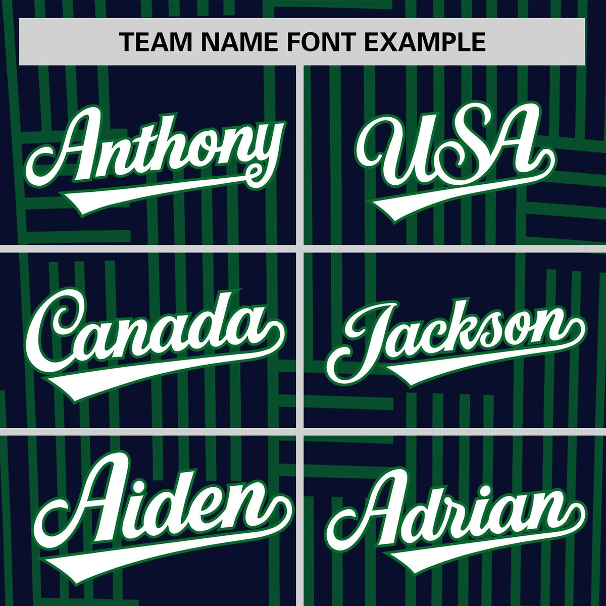 Custom Navy-Kelly Green Personalized Line Pattern Performance T-Shirt