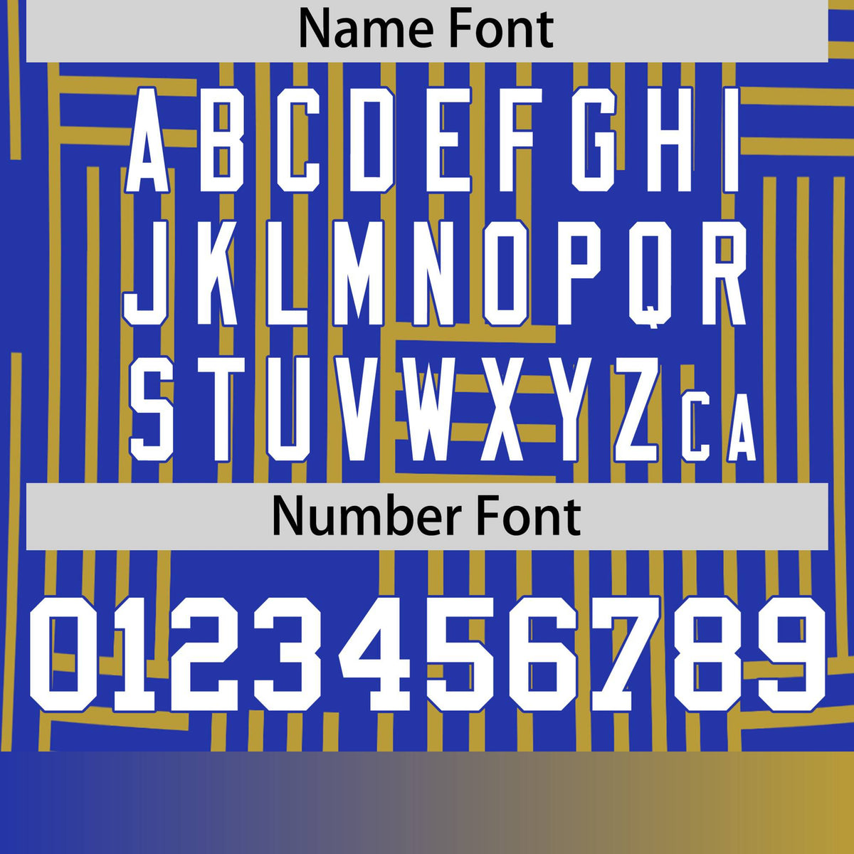 Custom Royal Blue-Gold 01 Personalized Line Pattern Performance T-Shirt