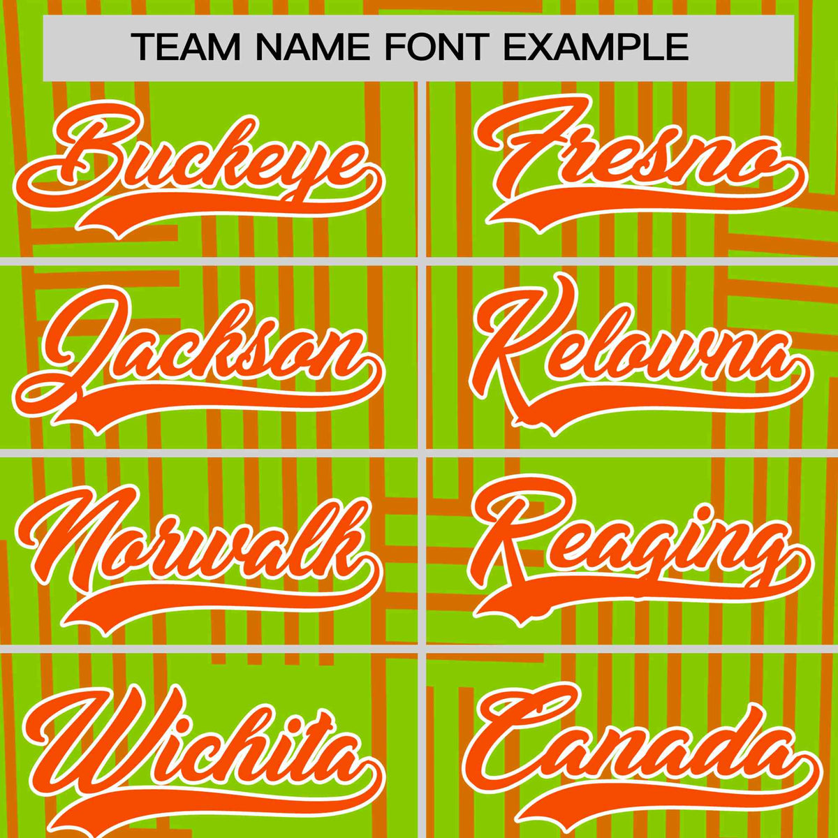 Custom Neon Green-Orange Personalized Line Pattern Performance T-Shirt