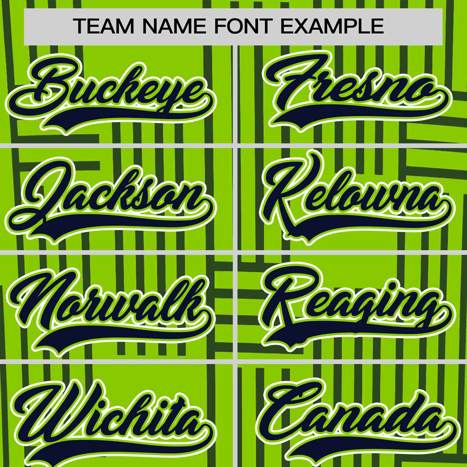 Custom Neon Green-Navy Personalized Line Pattern Performance T-Shirt