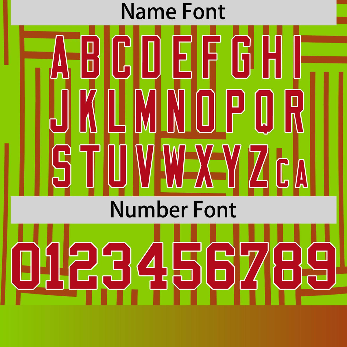 Custom Neon Green-Red Personalized Line Pattern Performance T-Shirt