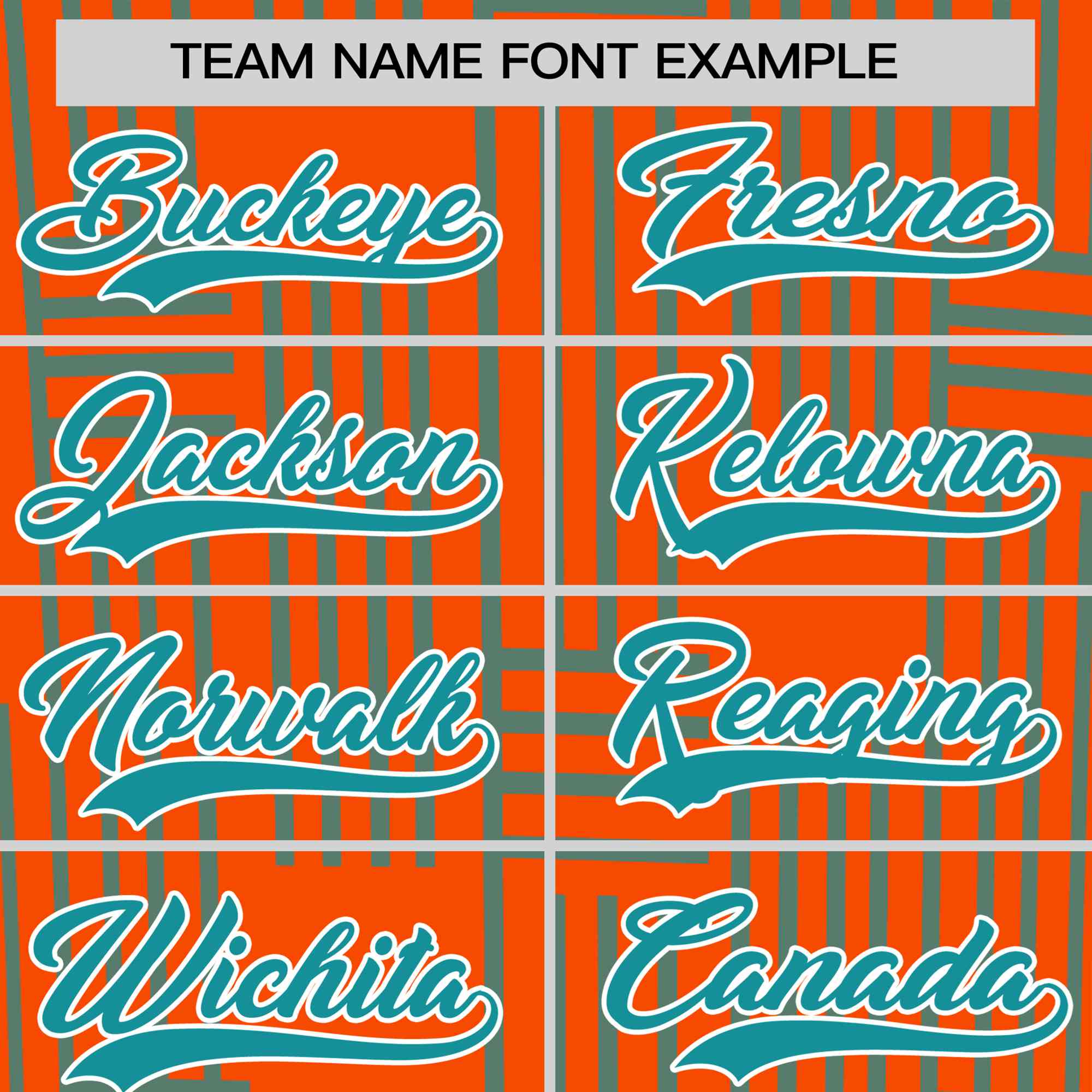 Custom Orange Aqua Personalized Line Pattern Performance T-Shirt