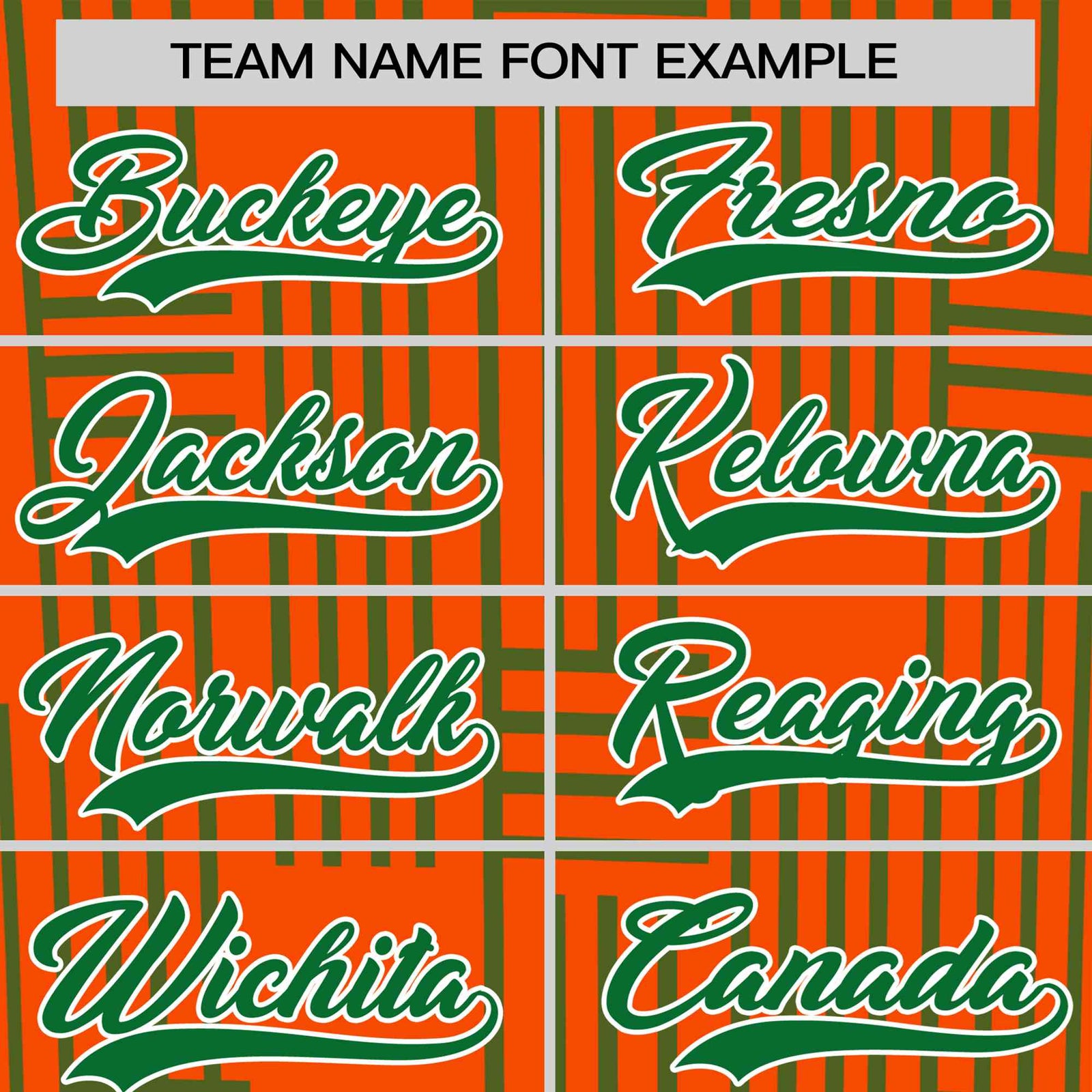 Custom Orange-Kelly Green Personalized Line Pattern Performance T-Shirt