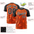 Custom Orange Black Personalized Line Pattern Performance T-Shirt