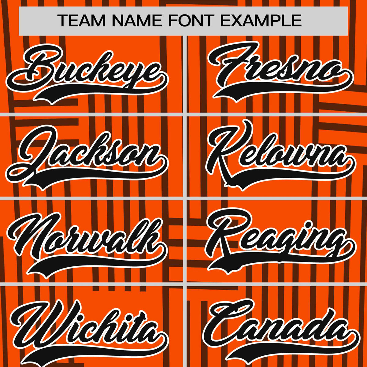 Custom Orange Black Personalized Line Pattern Performance T-Shirt