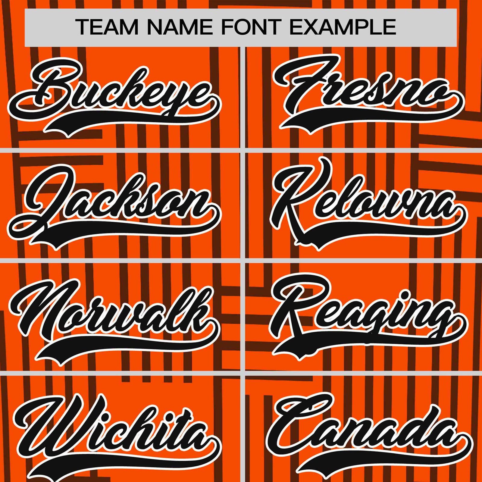 Custom Orange Black Personalized Line Pattern Performance T-Shirt