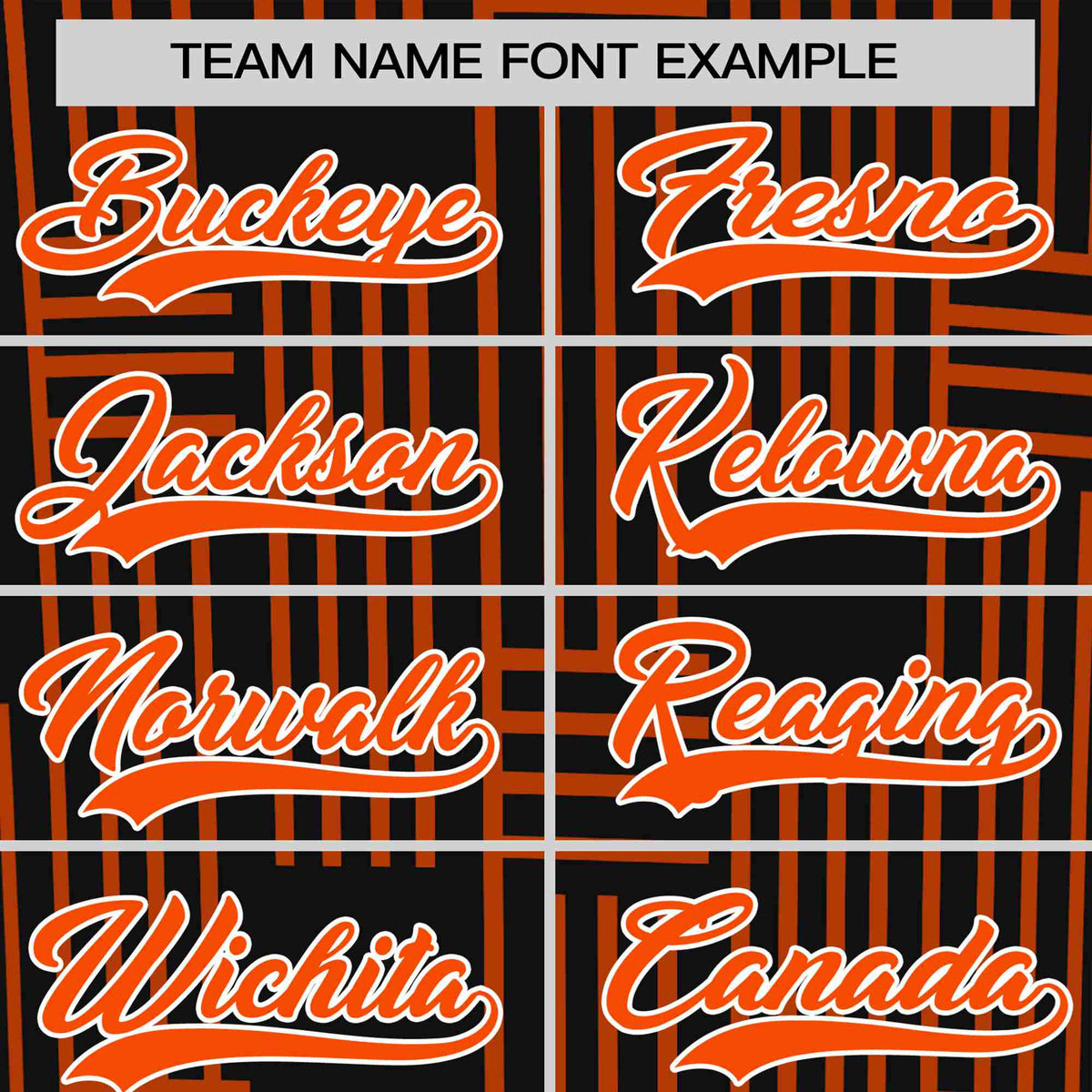 Custom Black Orange Personalized Line Pattern Performance T-Shirt