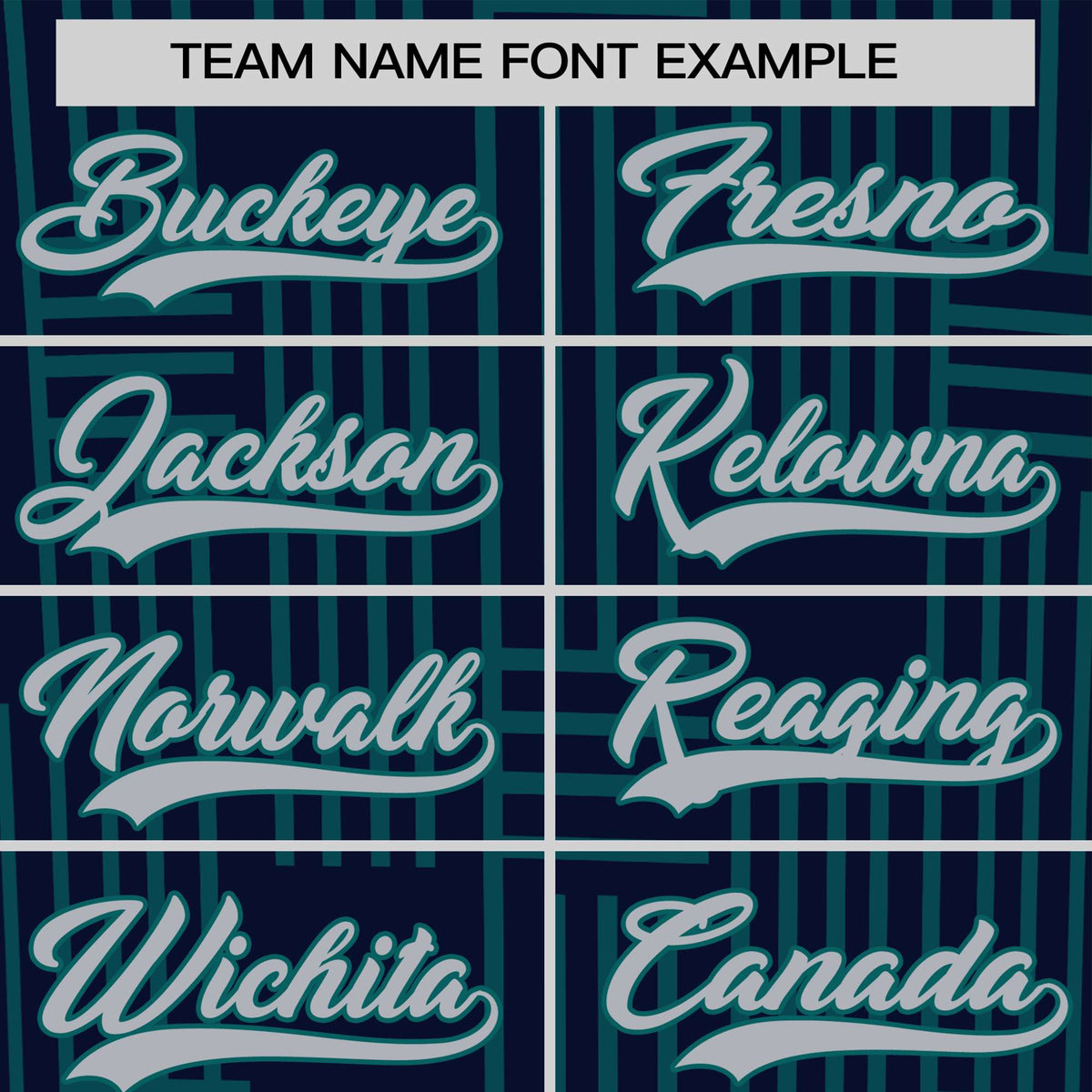 Custom Navy Aqua Personalized Line Pattern Performance T-Shirt