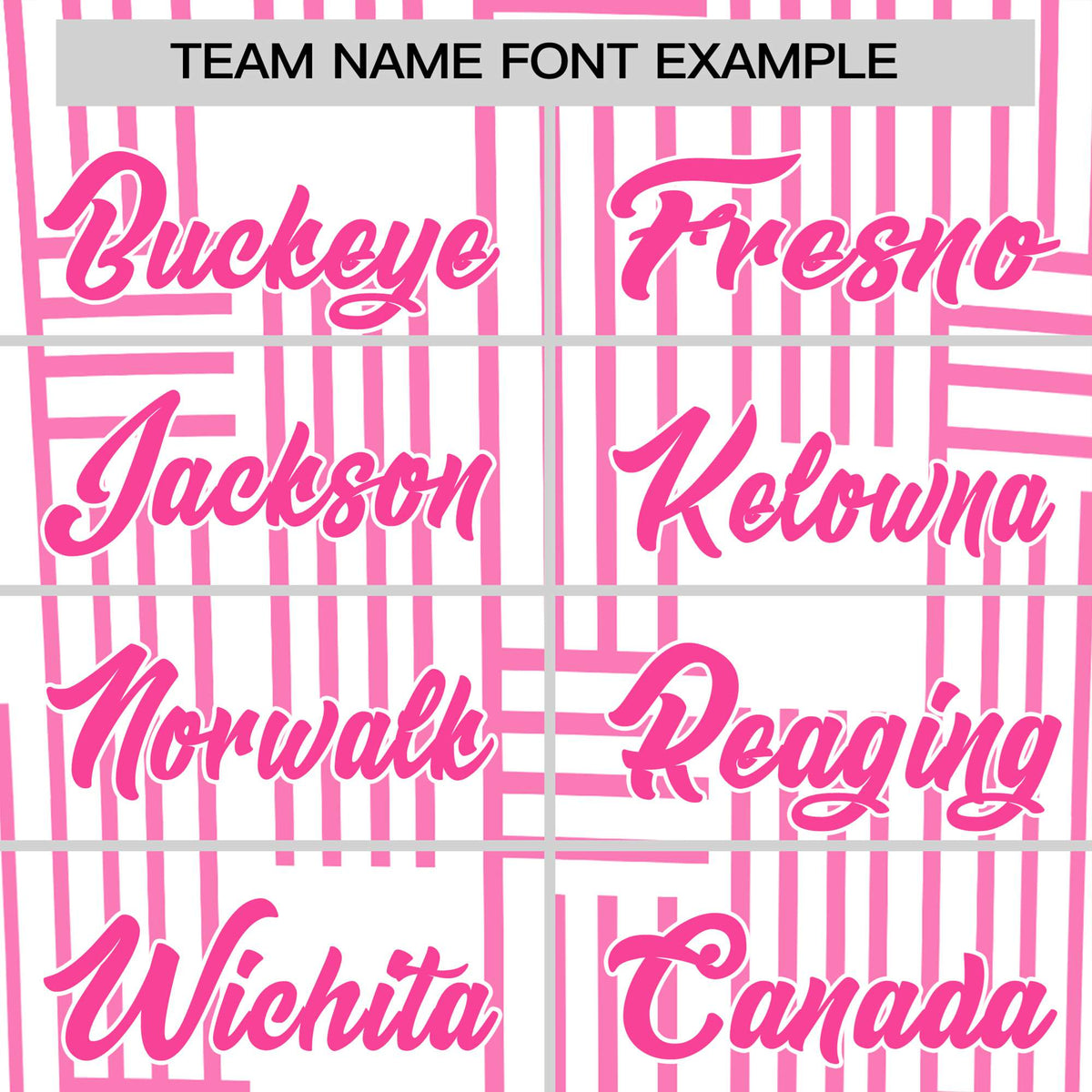 Custom White Pink Personalized Line Pattern Performance T-Shirt