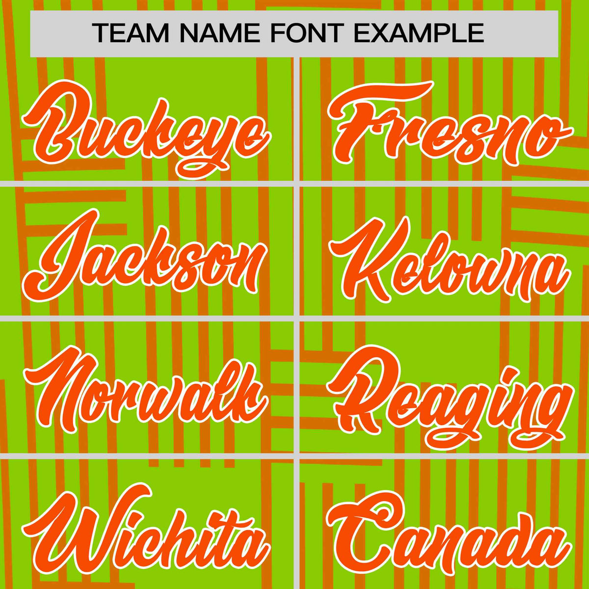 Custom Neon Green-Orange Personalized Line Pattern Performance T-Shirt