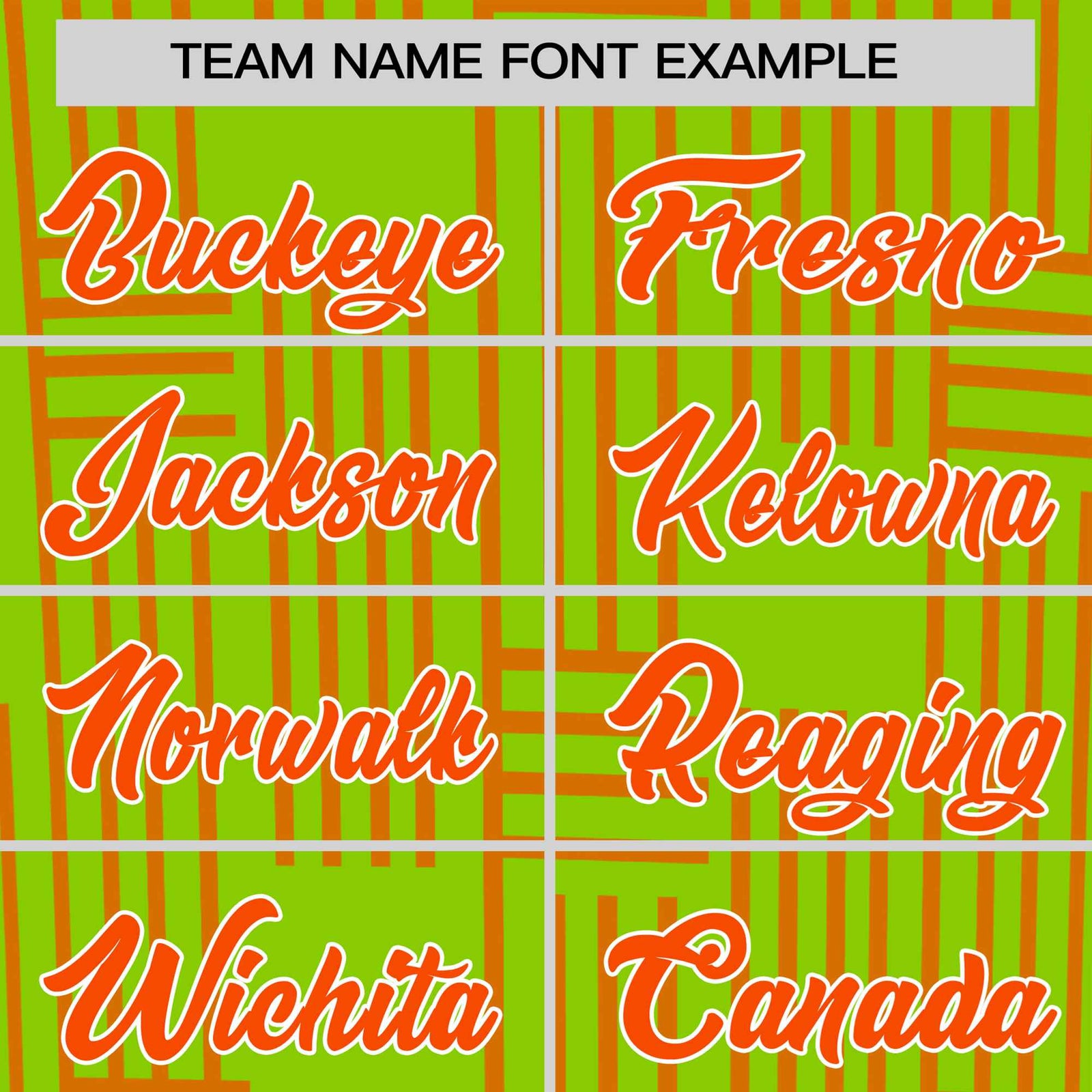 Custom Neon Green-Orange Personalized Line Pattern Performance T-Shirt