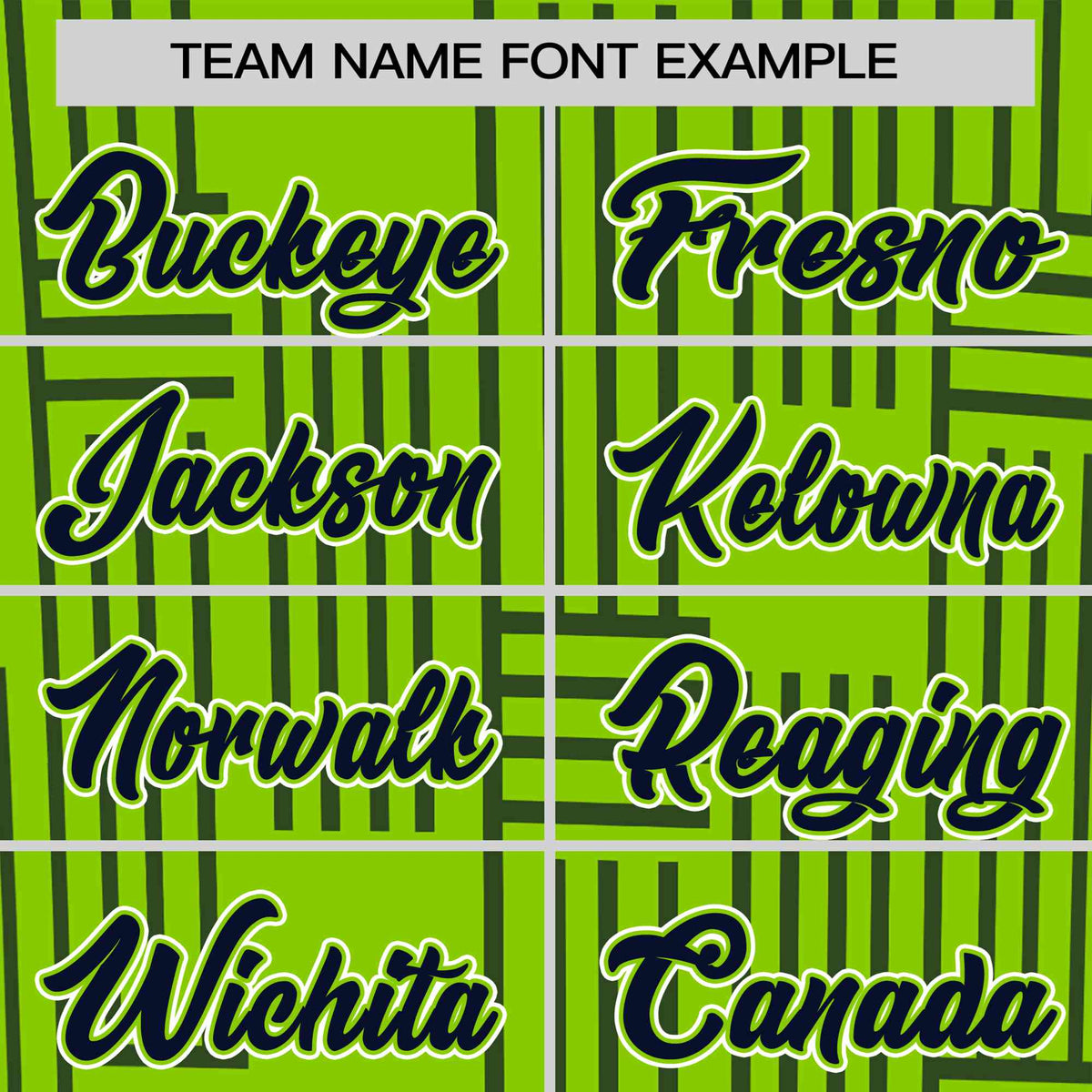 Custom Neon Green-Navy Personalized Line Pattern Performance T-Shirt