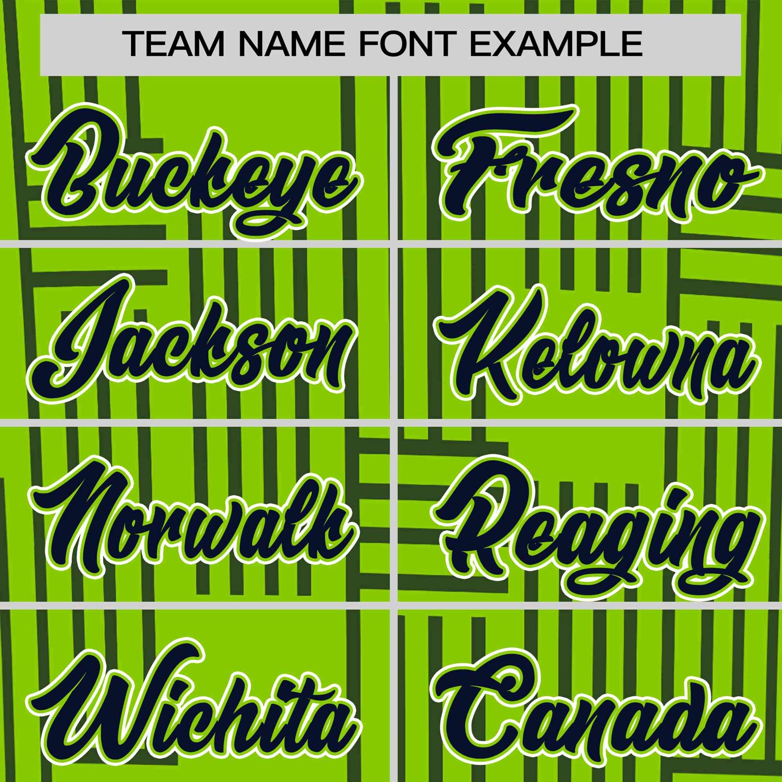 Custom Neon Green-Navy Personalized Line Pattern Performance T-Shirt