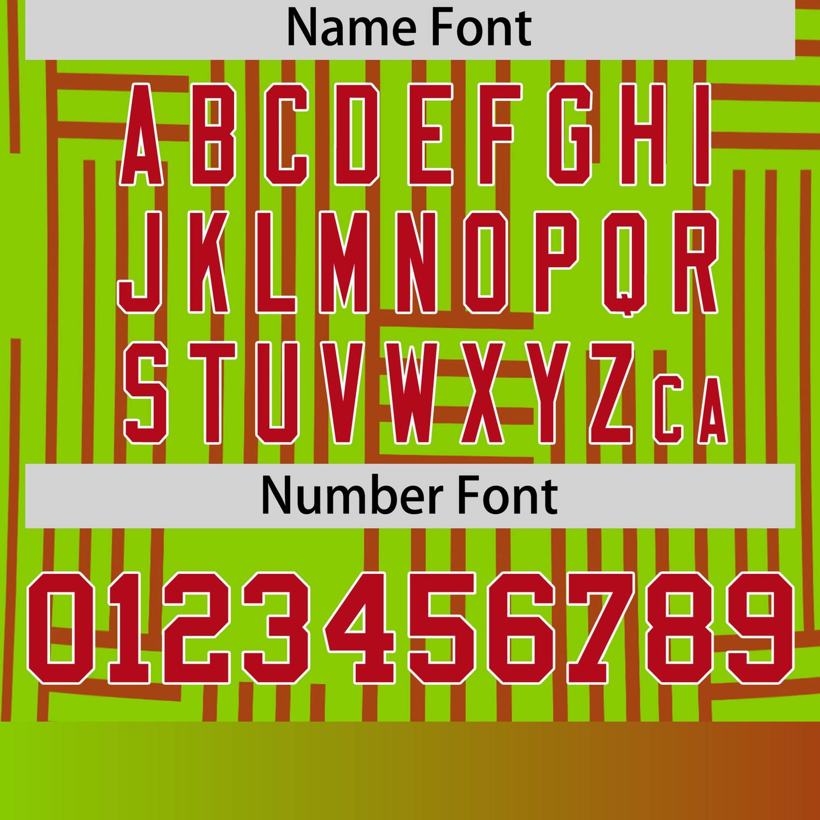 Custom Neon Green-Red Personalized Line Pattern Performance T-Shirt