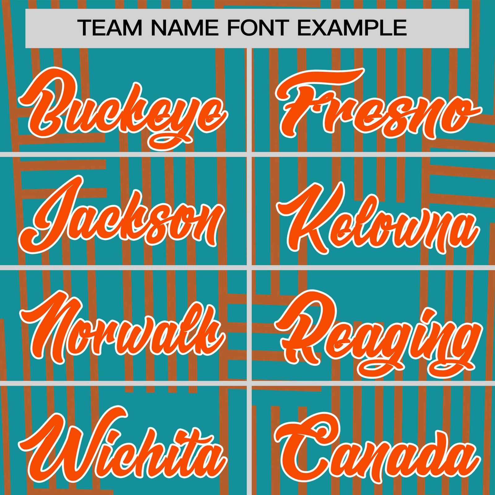 Custom Aqua Orange Personalized Line Pattern Performance T-Shirt