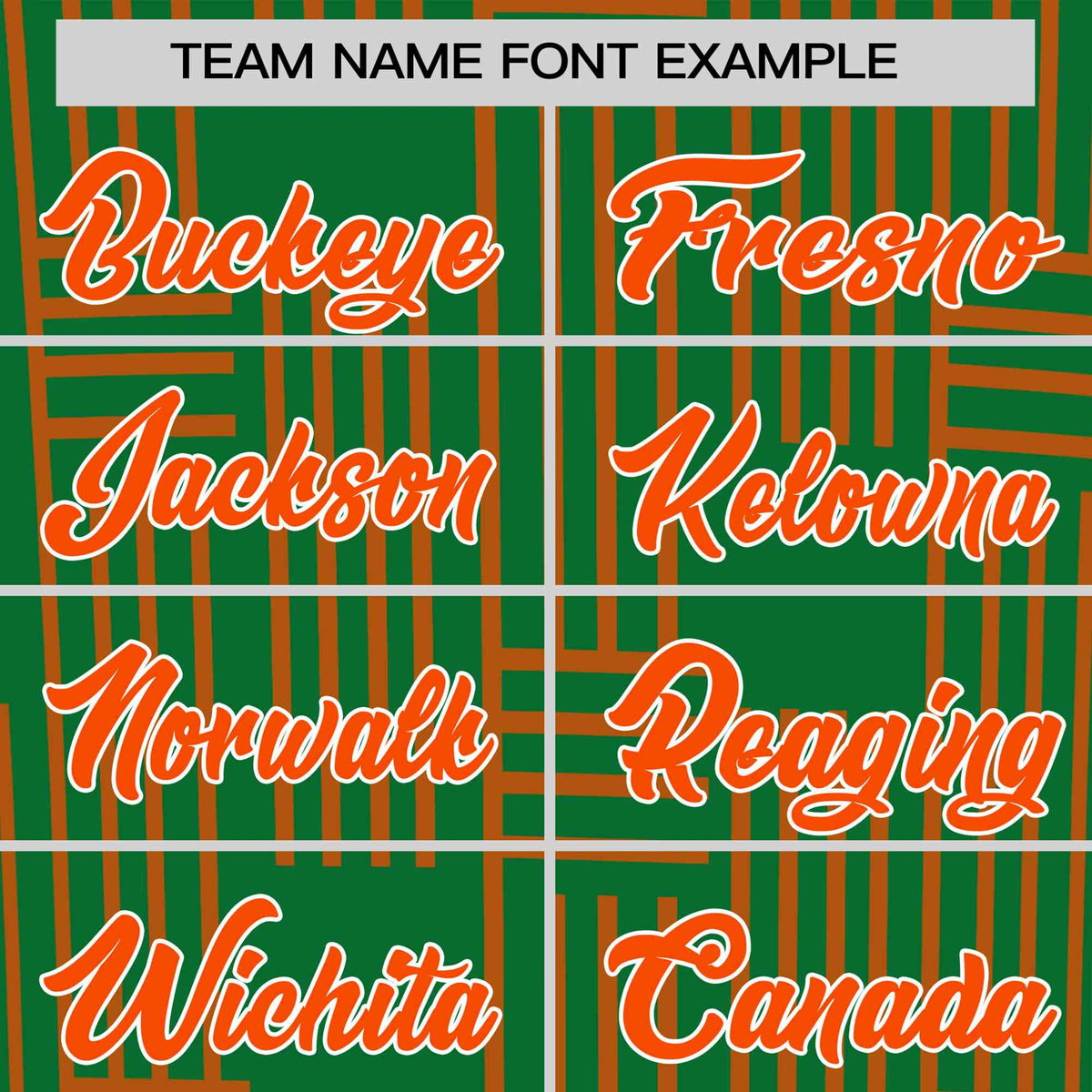 Custom Kelly Green-Orange Personalized Line Pattern Performance T-Shirt