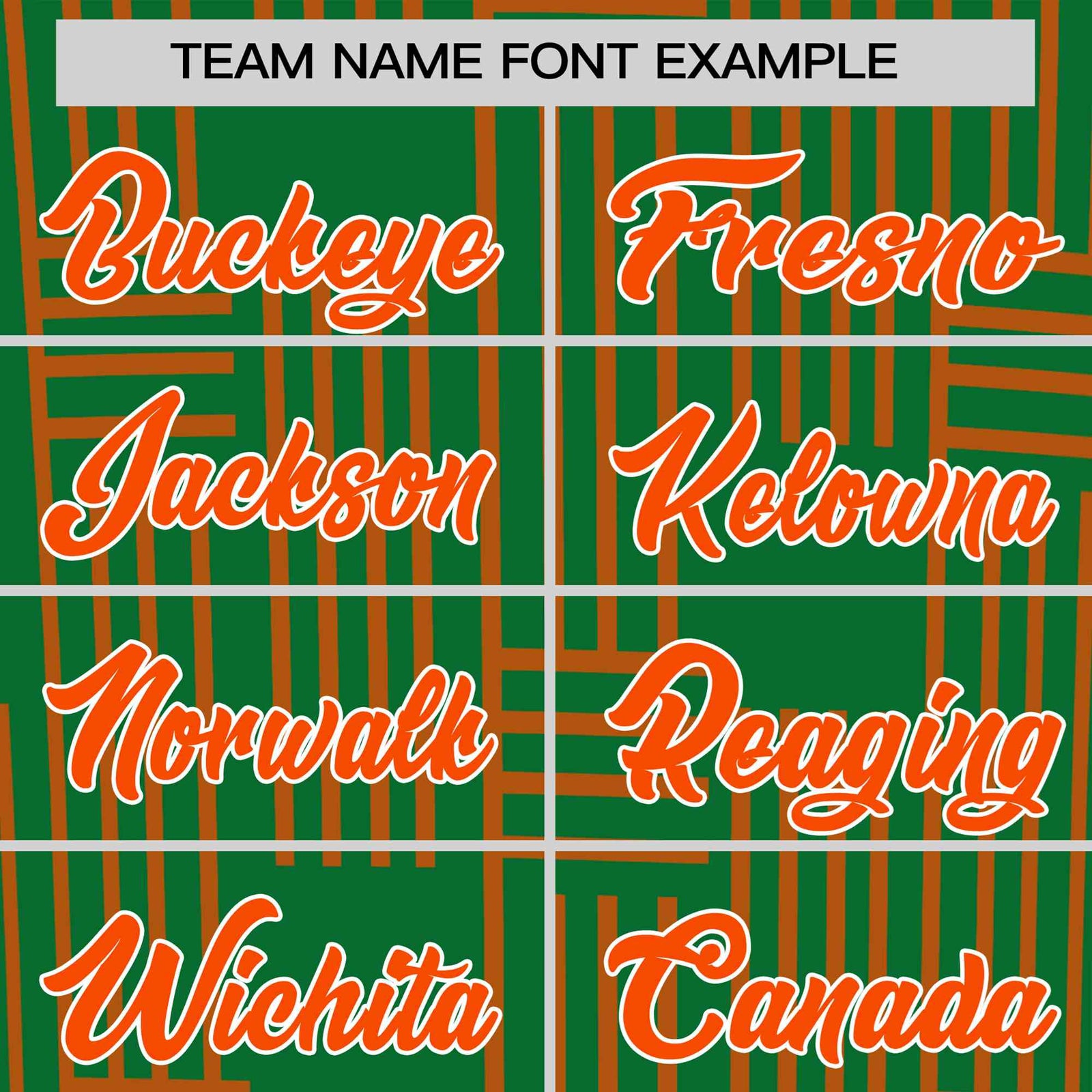Custom Kelly Green-Orange Personalized Line Pattern Performance T-Shirt