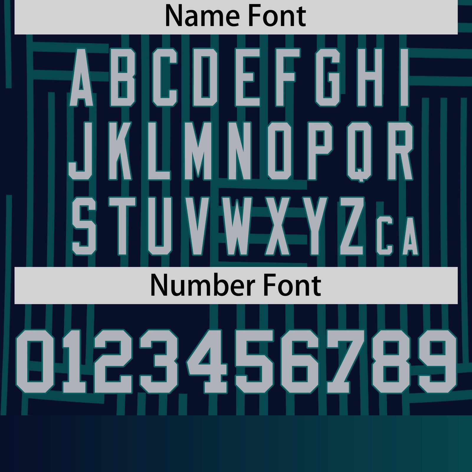 Custom Navy Aqua Personalized Line Pattern Performance T-Shirt