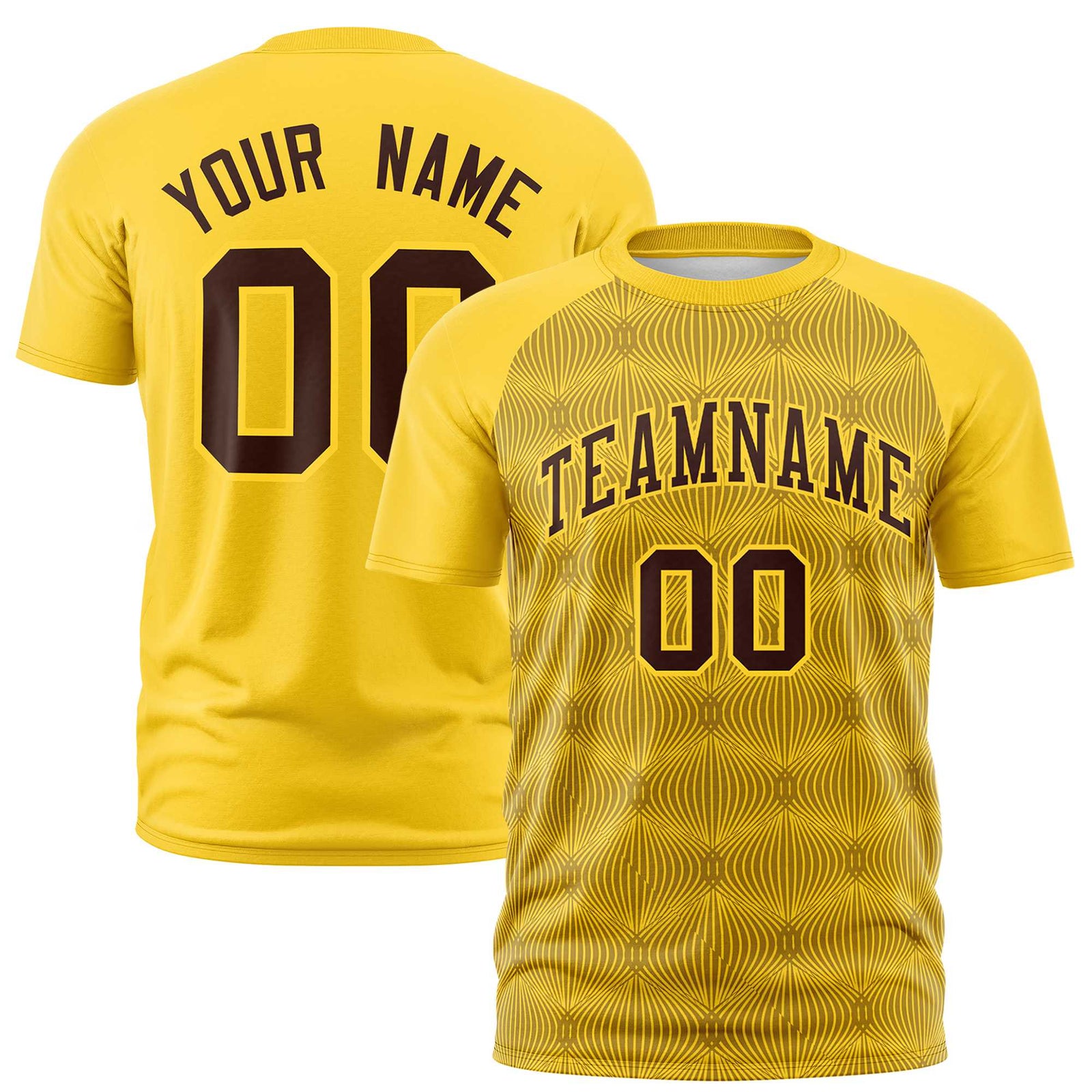 Custom Gold 01 Personalized Line Pattern Performance T-Shirt