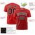 Custom Red Personalized Line Pattern Performance T-Shirt