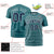 Custom Aqua Personalized Line Pattern Performance T-Shirt